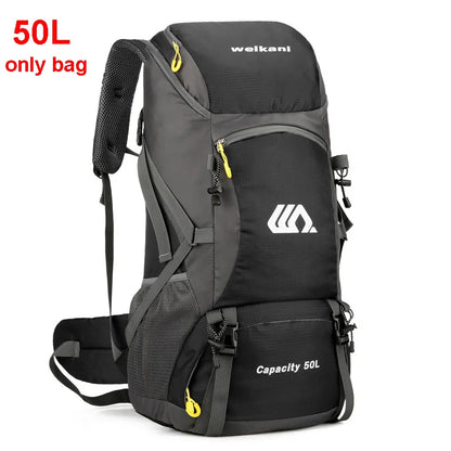 50L Travel Backpack Camping Men Large Hiking Bag Tourist Rucksack Waterproof Outdoor Sports Climbing Mountaineering Bag Luggage