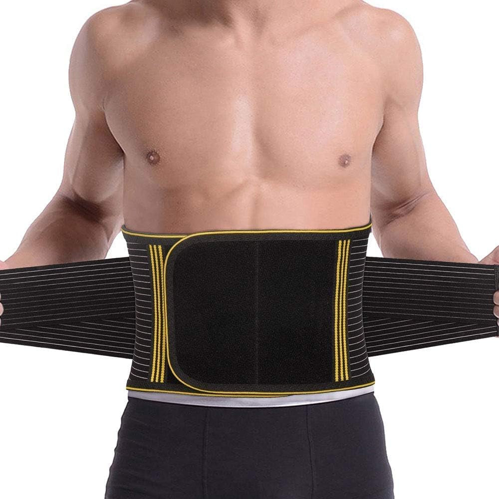 Women Postpartum Back Brace Lumbar Support Belt - Lower Back Pain Relief Belly Wrap for Abdominal Support, Torso Waist Belt Weight Lifting, Back Pain Brace for Women & Men and Low Back Brace (XL)